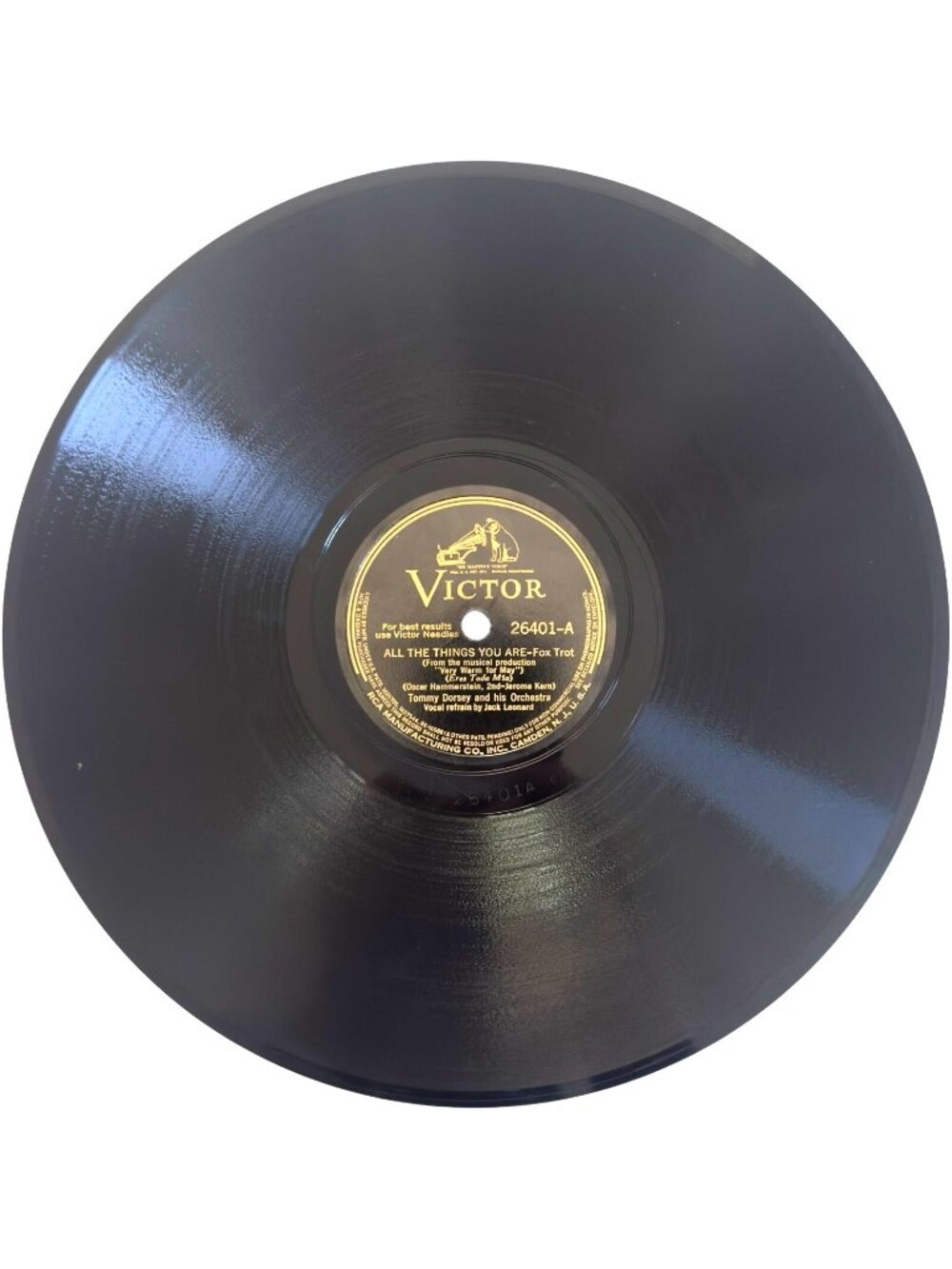 Tommy Dorsey - All The Things You Are/That Lucky Fellow - Victor Record 26401